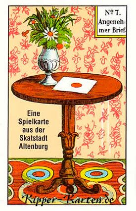 7. Angenehmer Brief - BEDEUTUNG: Nachricht, Telefonat, Brief, Schriftstücke, Dokument, privater Kontakt, Radio, Fernsehen, Zeitung, Nachrichten (Medien) 7. Angenehmer Brief - Kipperkarten