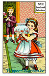 17. Geschenk bekommen - BEDEUTUNG: Freude, Lachen, Heiterkeit, Glück, Lob, Anerkennung, Überraschung, Geschenk, (mat.), 2 Kinder, Optimismus, einen Gefallen von jemanden bekommen